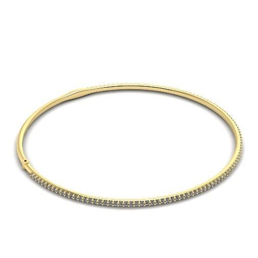 Refinado Brazalete de Oro Recubierto de Incrustaciones Brillantes
