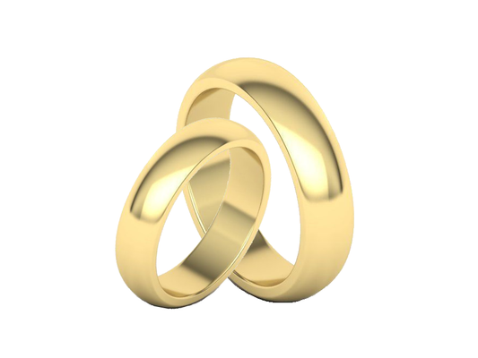 Juego de Argollas Dshaped de Oro 14k