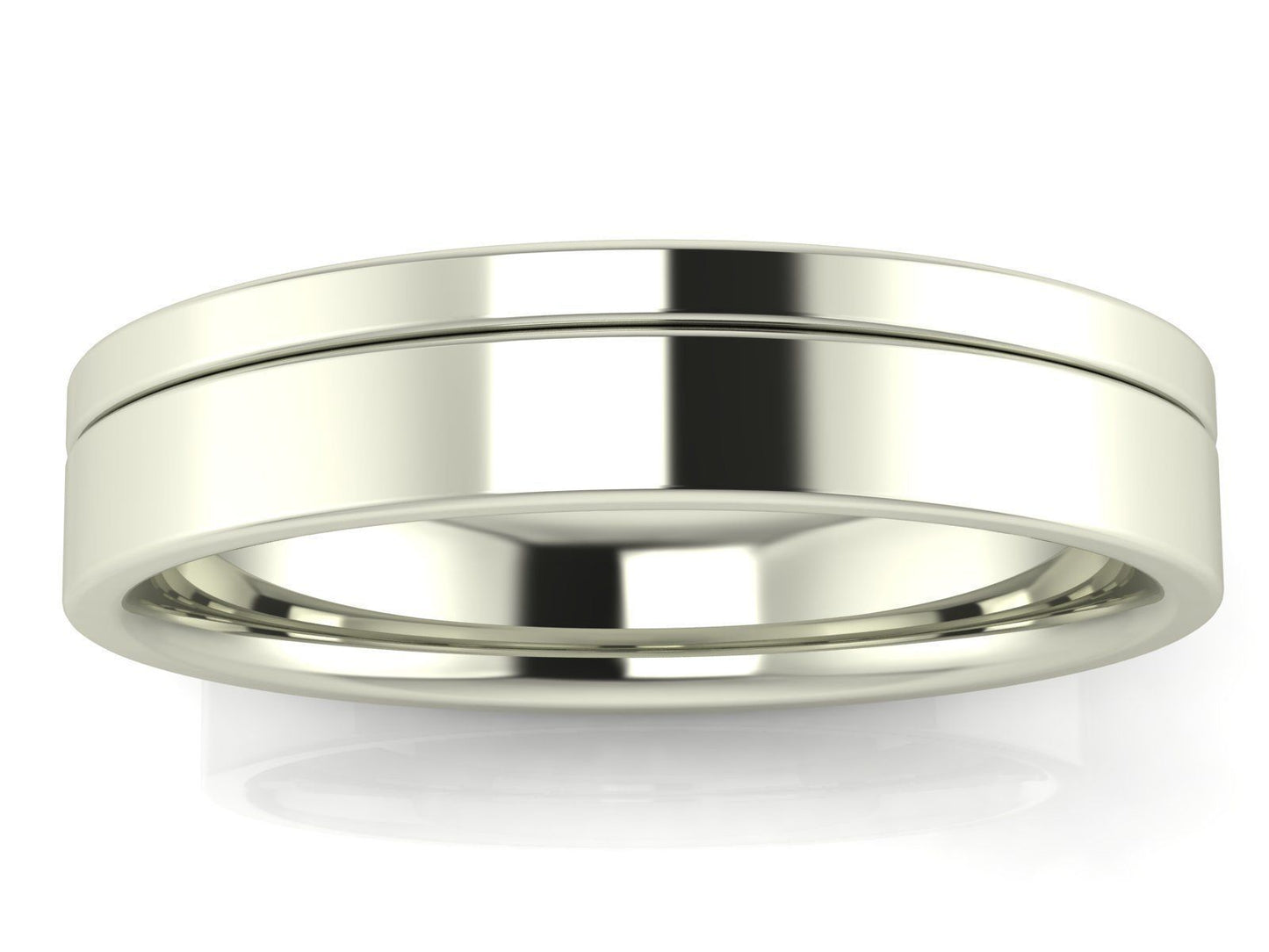 Juego de Argollas Plain de Oro Blanco 14k