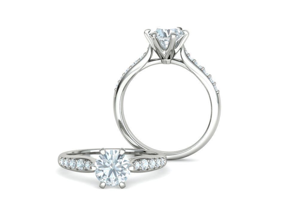 Anillo de Compromiso Solitaire Elegance con Incrustaciones