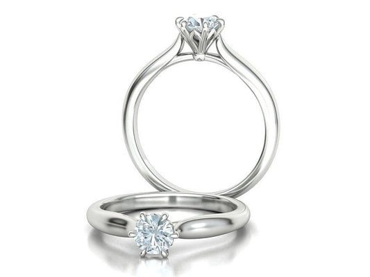 Anillo de Compromiso Solitario Pétalo