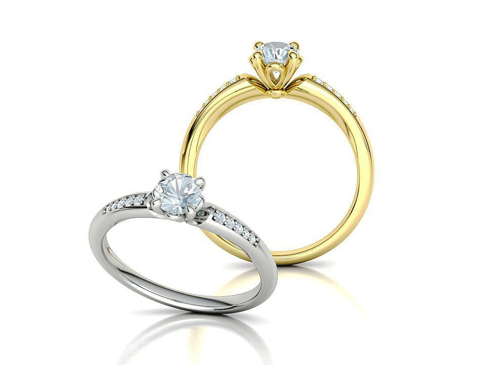 Encantador Anillo de Compromiso Sophia con Preciosas Incrustaciones