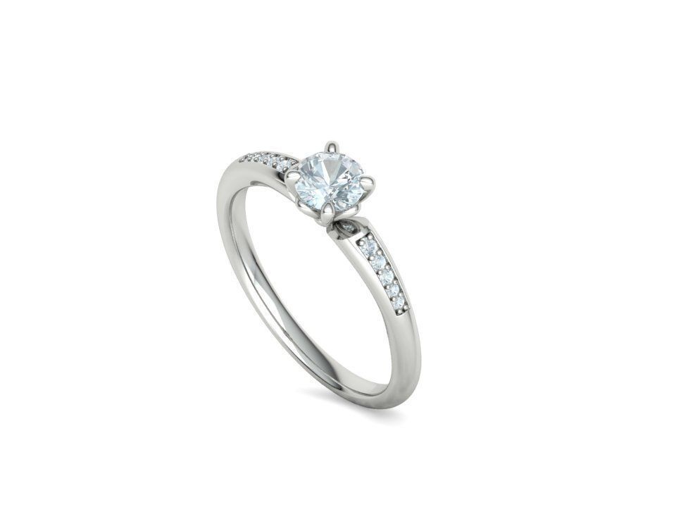 Encantador Anillo de Compromiso Sophia con Preciosas Incrustaciones