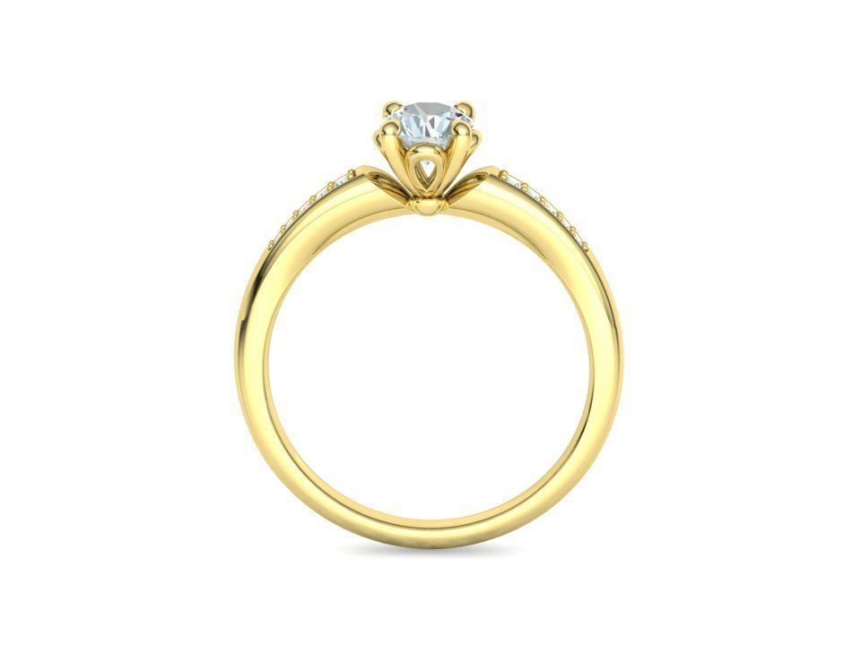 Encantador Anillo de Compromiso Sophia con Preciosas Incrustaciones