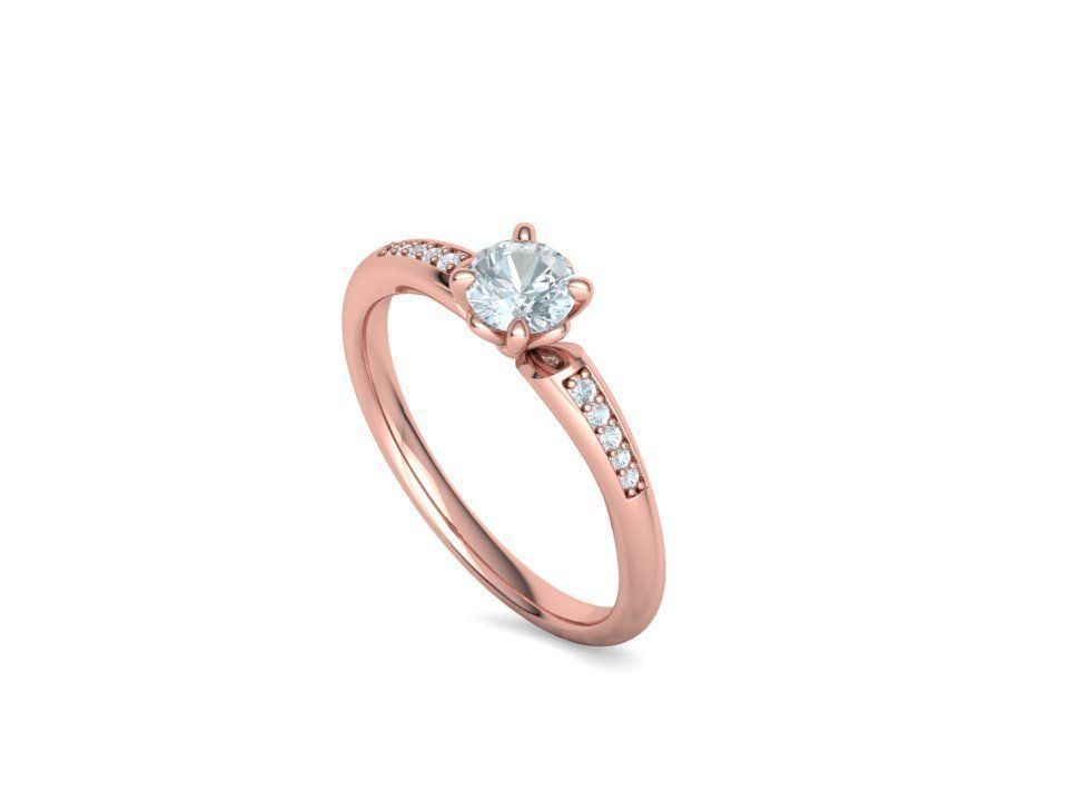 Encantador Anillo de Compromiso Sophia con Preciosas Incrustaciones
