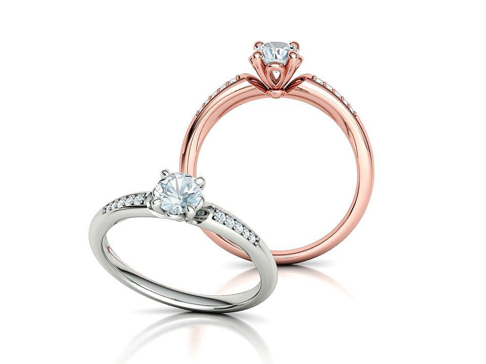 Encantador Anillo de Compromiso Sophia con Preciosas Incrustaciones