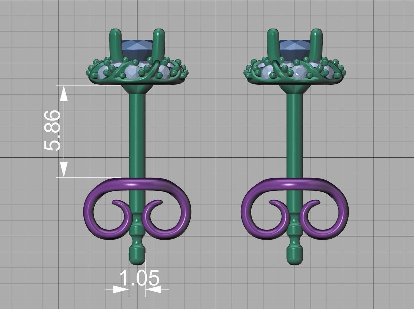 Aretes de Botón Redondos con Halo Retorcido de Oro 14k