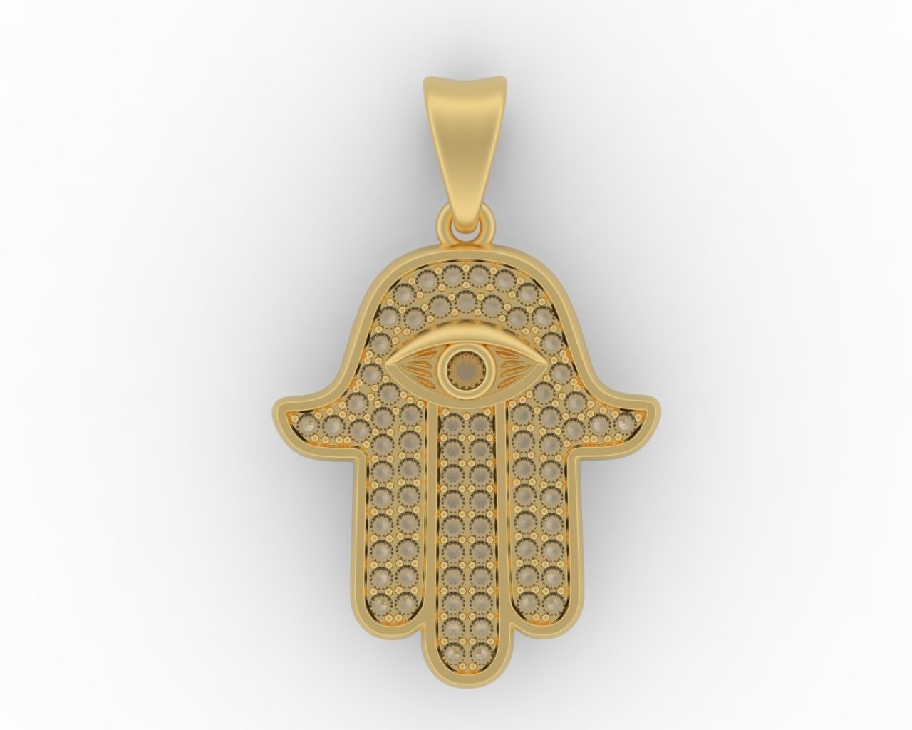 Exclusivo Dije Hamsa Hand Personalizada con Incrustaciones Brillantes