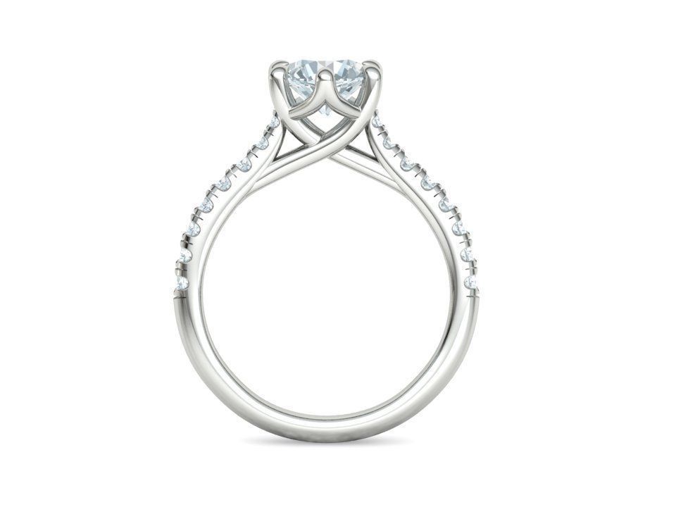 Exclusivo Anillo de Compromiso Trellis con Deslumbrantes Incrustaciones