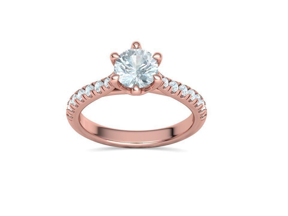 Exclusivo Anillo de Compromiso Trellis con Deslumbrantes Incrustaciones