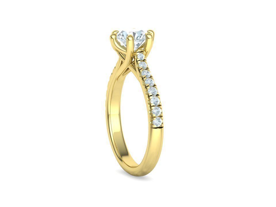 Exclusivo Anillo de Compromiso Trellis con Deslumbrantes Incrustaciones