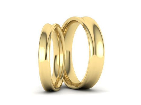 Juego de Argollas Confort Fit de Oro 14k
