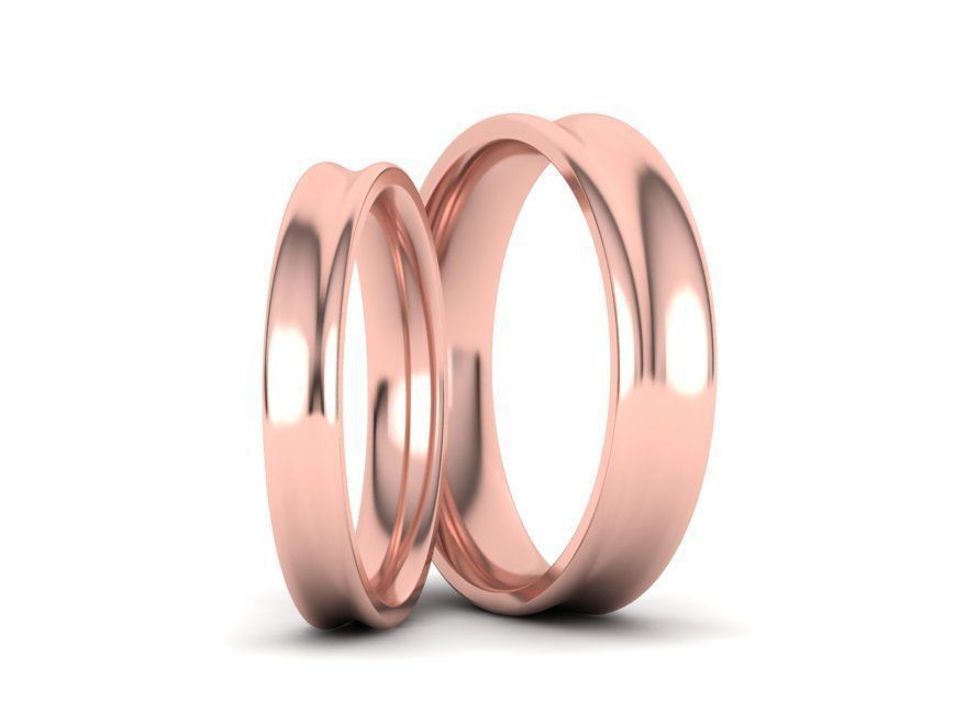 Sofisticado Juego de Argollas Confort Fit de Oro 14k