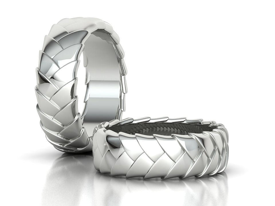 Exotico Juego de Argollas Basket Weave de Oro