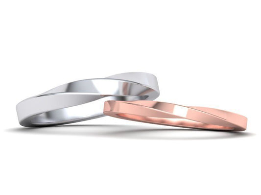 Juego de Argollas Mobius de Oro 14k