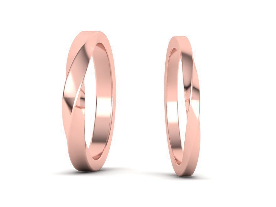 Juego de Argollas Mobius de Oro 14k