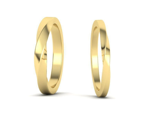 Juego de Argollas Mobius de Oro 14k
