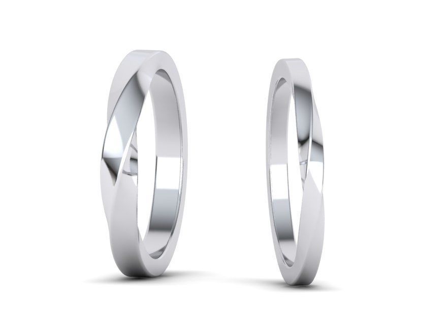 Juego de Argollas Mobius de Oro 14k