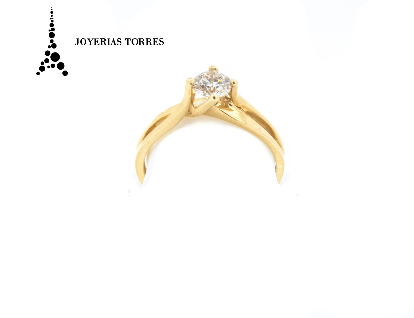 Anillo GIA con diamante en forma brillante