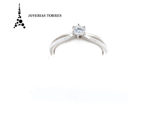 Anillo GIA con diamante en forma brillante