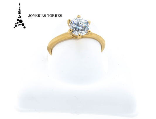Anillo GIA con diamante en forma brillante