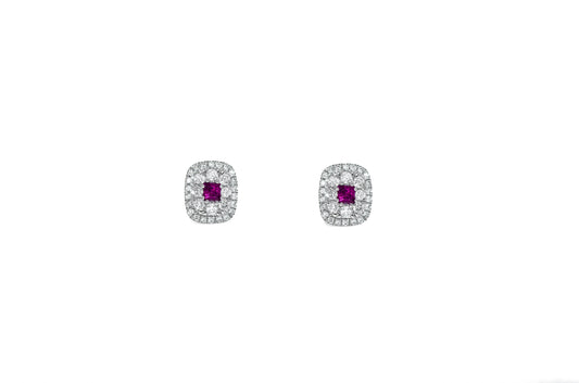Aretes de oro con Incrustaciones de Diamante