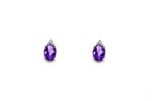Aretes de oro con Incrustaciones de Diamante