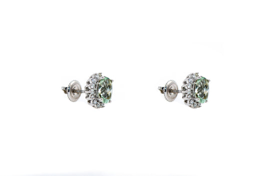 Aretes de oro con Incrustaciones de Diamante