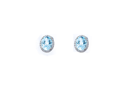 Aretes de oro con Incrustaciones de Diamante