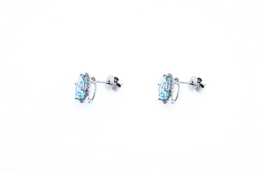 Aretes de oro con Incrustaciones de Diamante