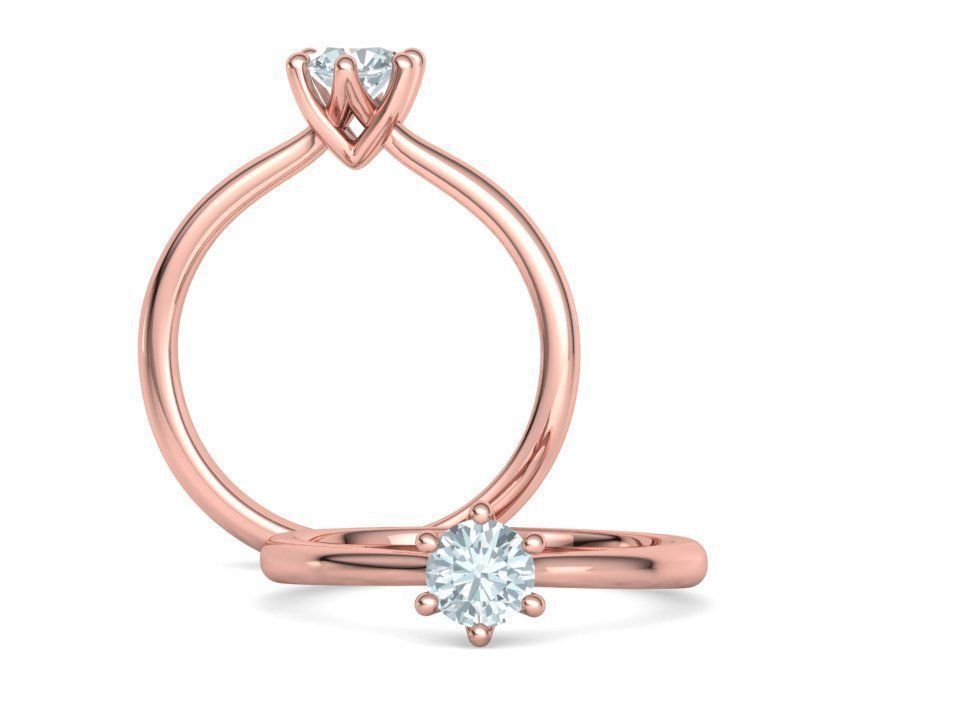 Hermoso Anillo de Compromiso con Brillante Incrustación Central