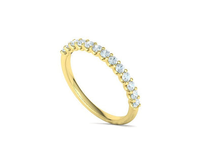 Churumbela Eternity Ring con Arco de 13 Incrustaciones Deslumbrantes