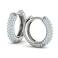 Aretes de Aros Redondos de 15 mm con Brillantes Incrustaciones