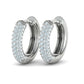 Aretes de Aros Redondos de 15 mm con Brillantes Incrustaciones