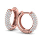 Aretes de Aros Redondos de 15 mm con Brillantes Incrustaciones