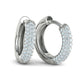 Aretes de Aros Redondos de 15 mm con Brillantes Incrustaciones