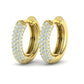 Aretes de Aros Redondos de 15 mm con Brillantes Incrustaciones