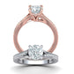 Anillo de Compromiso Solitaire con Incrustaciones