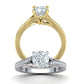 Anillo de Compromiso Solitaire con Incrustaciones