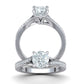 Anillo de Compromiso Solitaire con Incrustaciones