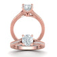Anillo de Compromiso Solitaire con Incrustaciones