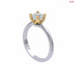 Anillo Solitario Bicolor con Diamante Redondo de 1.03 ct