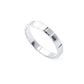 Argolla Ice Cube 2mm: Glamour en Oro Blanco de 14k