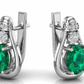 Aretes Elegancia Esmeralda en Oro con Diamantes