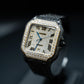 Santos de Cartier Large, Two tone Full ice