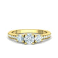 Anillo de Compromiso Trilogía Brillante con Incrustaciones