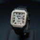 Santos de Cartier Large, Two tone Full ice