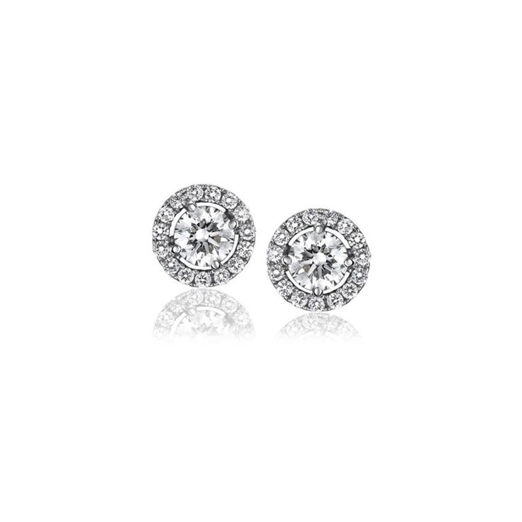 Hermosos Aretes de - con Incrustaciones de Diamante