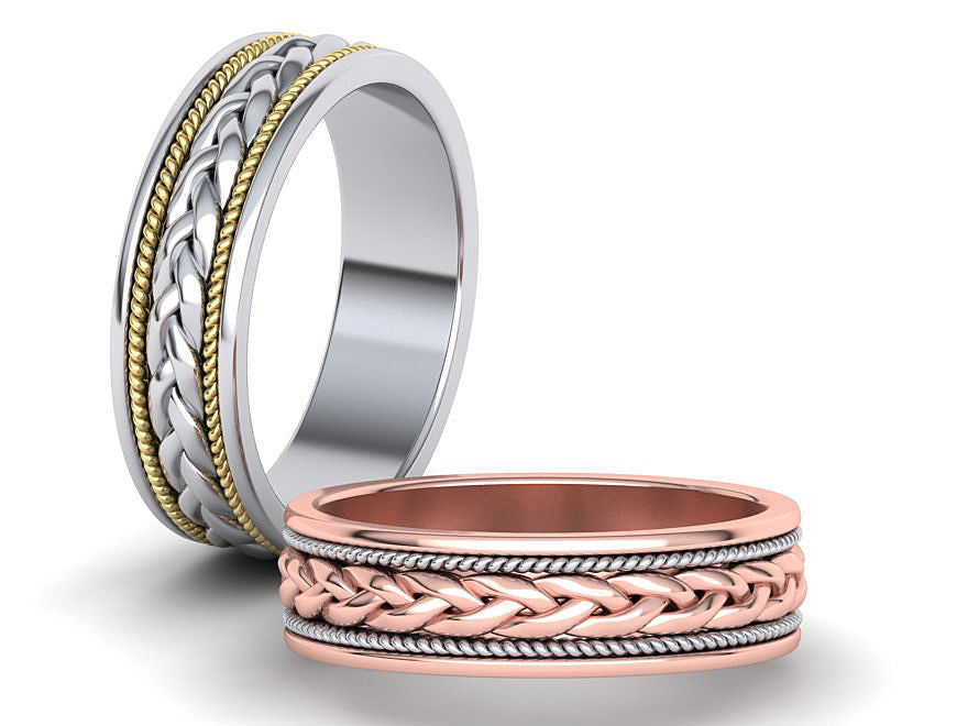 Hermoso Set de Argolla Strong Bond de Oro 14k