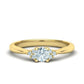 Anillo de Compromiso de Oro 14k con Incrustaciones